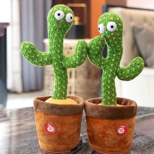 Baby Toys Dancing Cactus Electronic Plush Toys Twisting Singing Talking Novelty Funny Music luminescent Gifts