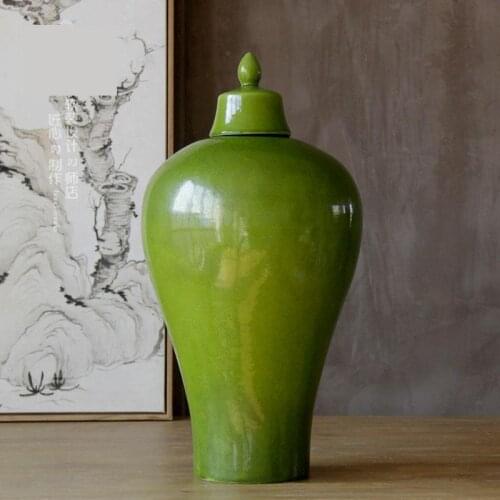 Home Furnishings Jingdezhen Handmade Living Room Decorative ceramic Jar Handmade Ceramic Ginger jar porcelain temple jar