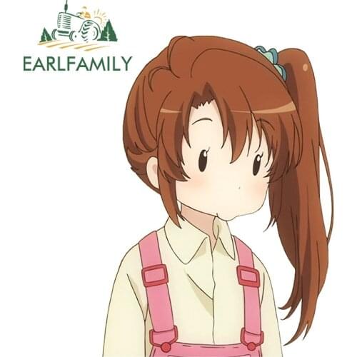EARLFAMILY 13cm x 9.5cm Car Assessoires Stickers for Komari Non Non Biyori Anime Decal Waterproof Bumper Car Door Protector