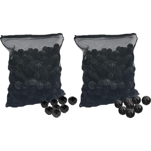 50/100pcs Fish Tank Biological Sponge Ball Aquarium Filter Media Ball Effective Pond Filter Net For Purifying Water Quality