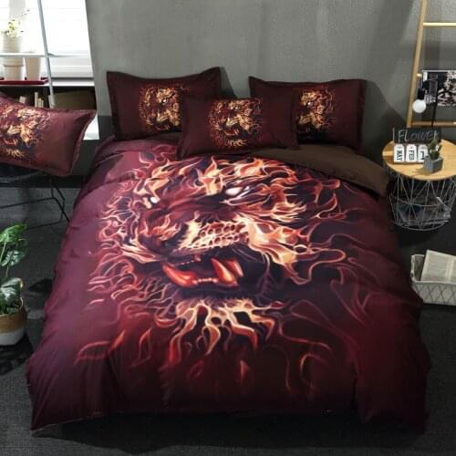 HD Digital Printing 3d Bedding Sets Bed Linens Quit/Duvet Cover Set Sheet 3/4 PCS Queen King Wolf Cat Animals bedcloths