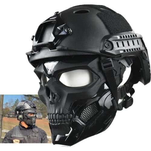 Skull Bearers Mask Glass Fiber Nylon Impact Resistance Airsoft Paintball Bicycle Combat Game Fits for FAST Helmet