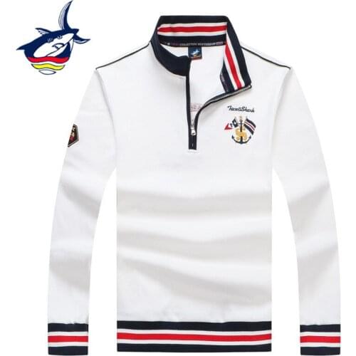 Tace & Shark Sweaters for Men Fashion Design Half Zipper Knitted Turtleneck Sweater Men Autumn Winter Brand Sweater Male