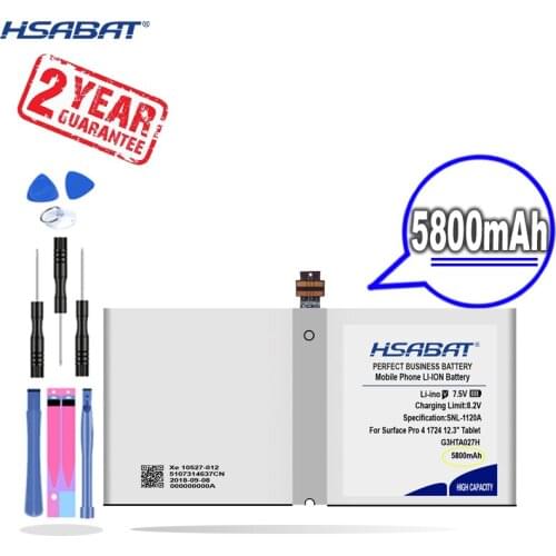 New Arrival [ HSABAT ] 5800mAh G3HTA027H Replacement Tablet Battery for Microsoft Surface Pro 4 12.3" Tablet Series DYNR01