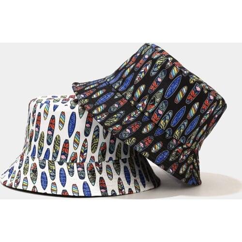New Trend Cartoon Bucket Hat Pattern Bob Hat Mens Outdoor Hiking Hat Sun Protection Hat Womens Fisherman Hat unisex panama cap