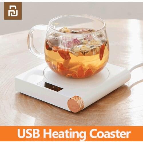 New USB Heating Coaster LED Digital Display 55 Celsius Constant Temperature Smart Reminder Portable Coasters