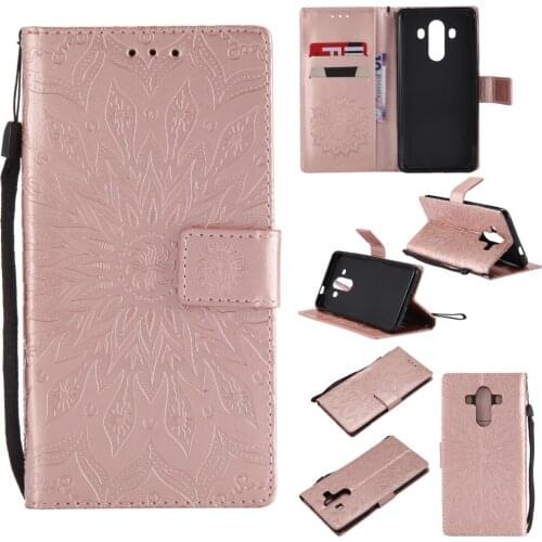 Sunflower Pattern Case for fundas Huawei Mate 10 Pro Case for Huawei Mate 10 Pro Case 6 inch + Card Holder