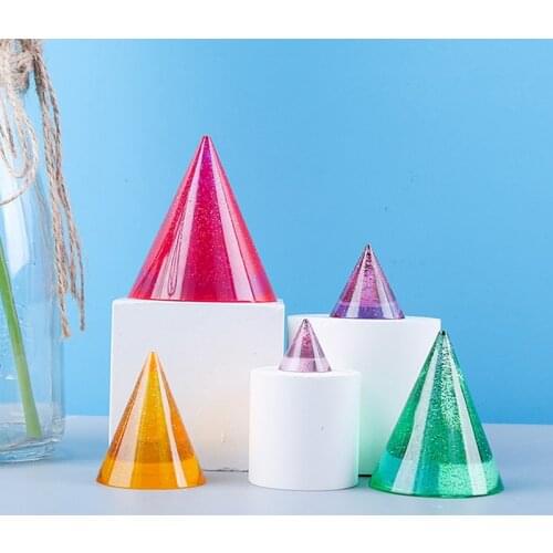 Transparent Colorful Pyramid Silicone Mould DIY Resin Decorative Craft Jewelry Making Mold Resin Molds For Jewelry