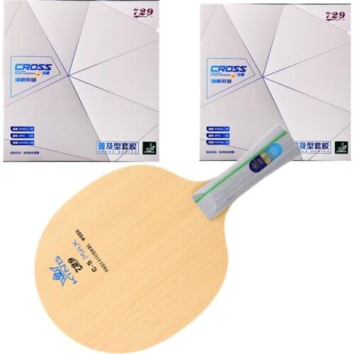 RITC 729 Friendship C5 with General Cross rubbers Table Tennis Racket blade new ping pong
