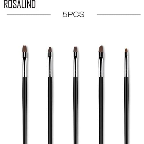 ROSALIND Manicure Brushes For Painting Vernis Semi Permanant UV Gel Nail Art Bursh Set For All Manicure Tool Acrylic Nail Brush