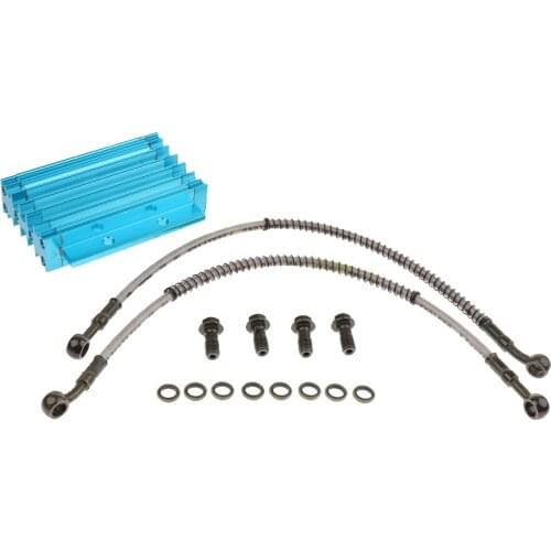 Blue CNC Engine Oil Cooler Kit Radiator 125cc 140cc 150cc PIT PRO Dirt Bike