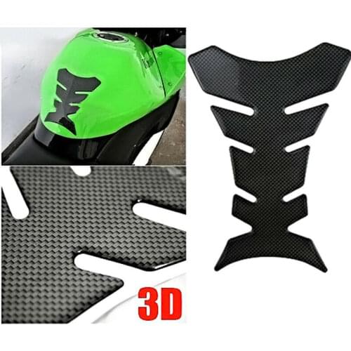 Universal Motorcycle Oil Tank Pad Fish Bone Protector Decal carbon fiber Sticker
