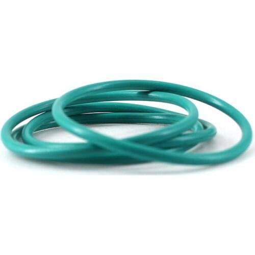 20pcs Green FKM O Ring Seal Gasket 2mm CS Fluorine Rubber O Type Ring 5/6/6.5/7/18/19/20mm OD Oil Resistance O Ring Sealing