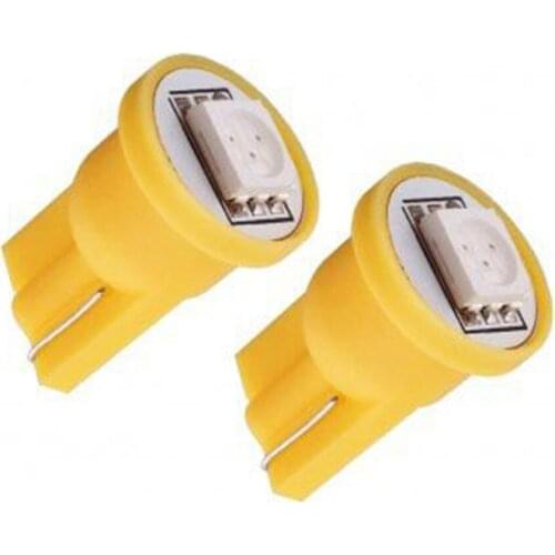 YSY 100pcs 18MM Max diameter instrument panel lights T10 wire 5050 1SMD Car air LED T6.5 Dashboard Bulb lamps auto bulbs white