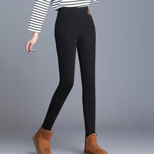 Women Fleece Lined Leggings Heated Pants Stretchy Skinny Tights Underwear