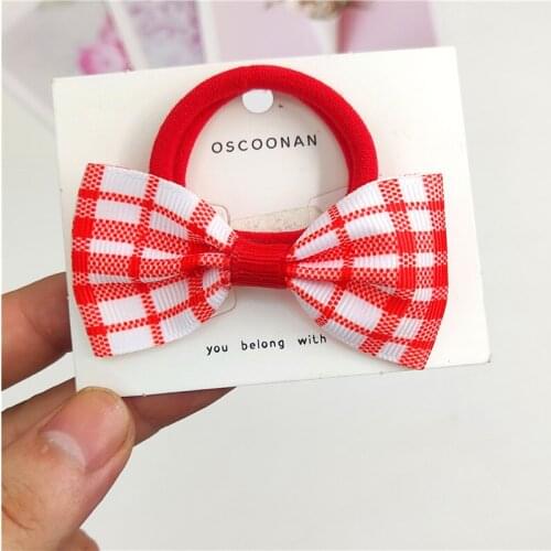 1 Piece Pretty Creativity Lattice Ties Bow Elastic Hair Bands For Baby Girls Hairpin Korean Clips Scrunchy Kids Hair Accessories