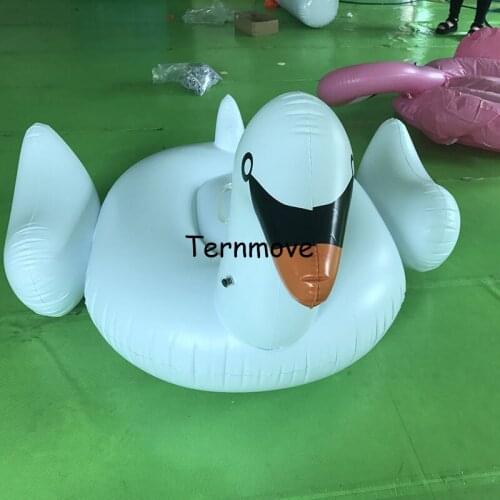 150CM 60 inch big Swan Inflatable Ride-On Pool Toy Float Water Fun Pool Toys Inflatable Swimming Ride Float white Giant Swan