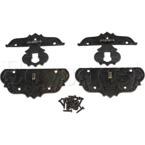 2pcs Metal Chinese Old Style Fire Totem Metal Lock Buckle for Jewelry Box