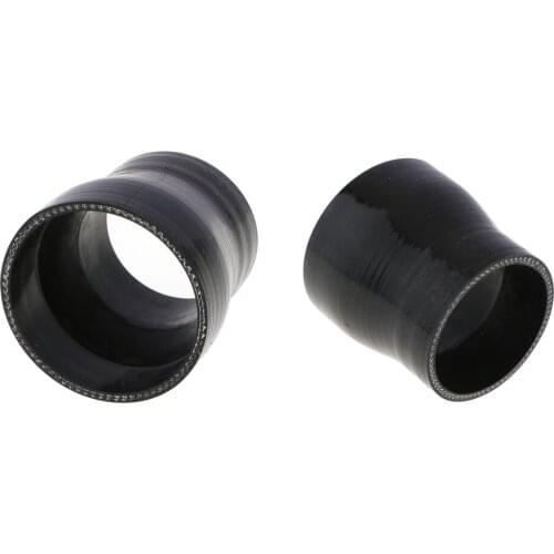 2x 2"-2.5" Silicone Coupler Straight Reducer Turbo Adaptor Connector Black
