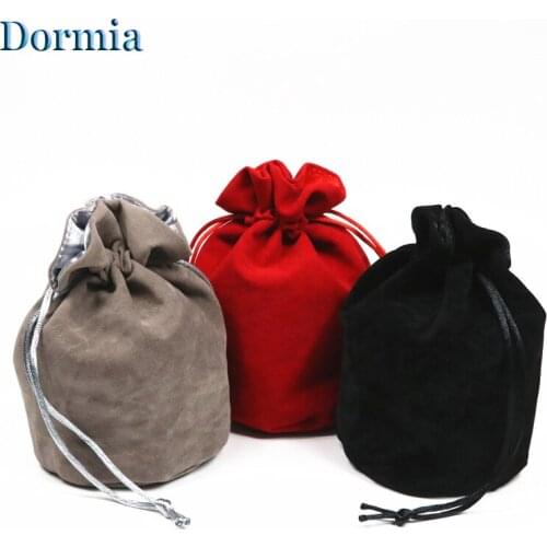 3 Color Double Deck Drawstring Velvet Dice Bag for Packing Gift Dices Coin Storage Trinkets