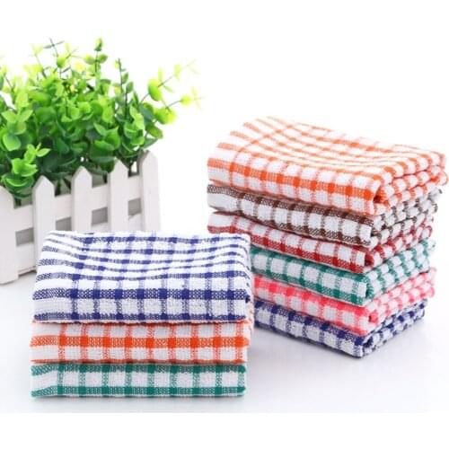 6PCS Cotton Kitchen Tea Towels Absorbent Lint Free Catering Restaurant Cloth Dish Towels