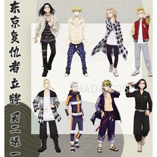 Anime Tokyo Revengers Figure Cosplay Acrylic Stands Manjiro Ken Takemichi Hinata Atsushi Model Plate Fans Gift Collection Props