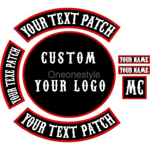 Custom your own Motorcycle Biker Patches Iron on/Sew on Embroidered Patches for Jacket Clothing