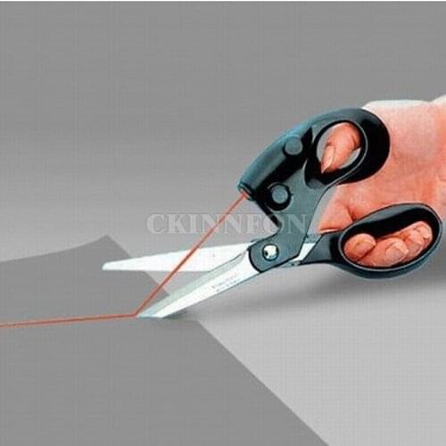 DHL 100PCS Household Sewing Laser Scissors Cuts Straight Fast Accuracy Laser Guided Shears