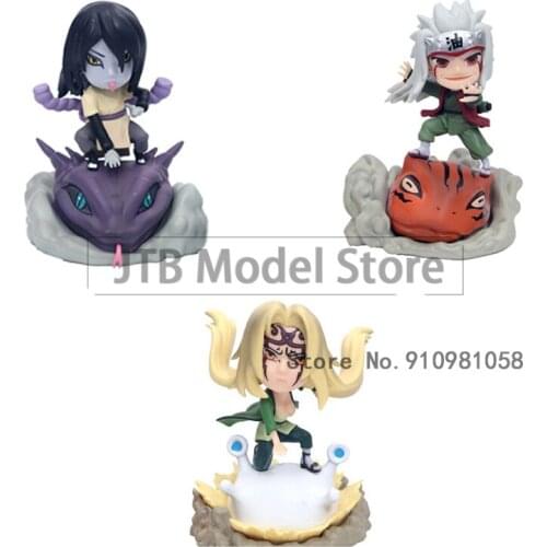 Naruto GK Action Figure Anime 11CM 3 Model Statue Collection Desktop Decoration Ornaments Jiraiya Toys For Kids Decorative Gift