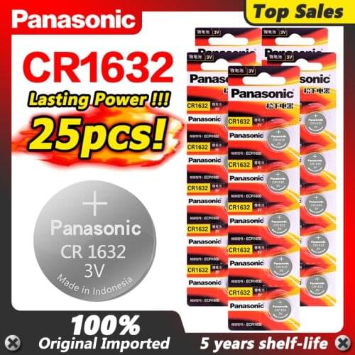 Hot sale PANASONIC 25pc cr1632 3v button battery watch electronic toy remote control BR1632 ECR1632 DL1632 KCR1632 LM1632 KL1632
