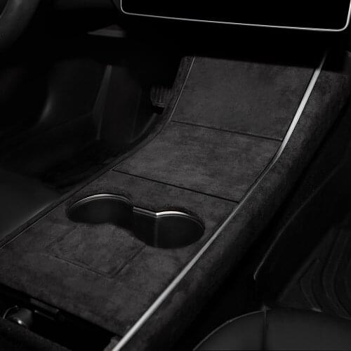 Car Interior Centre Console For Tesla Model 3 2017 2018 2019 2020 Panel Decoration Cover Mouldings Fleece Sticker Trim