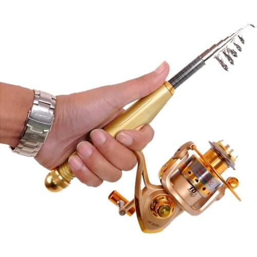 High Carbon Rock Ultra Light Pocket Fishing Rods 1.2M 1.5M 1.8M 2.1M Super Hard Short Telescope Fishing Ultralight Spinning Rod