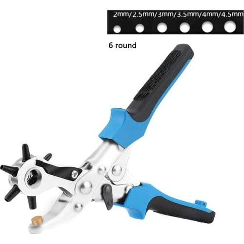 Leather Belt Hole Punch Puncher Tool Hole Maker Revolving Rotary Tools In Stock
