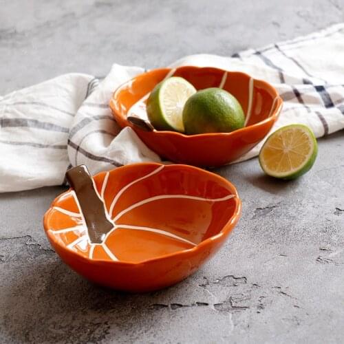 Creative Ceramic pumpkin Bowl Stew Pumpkin Small Bowls Baby Soup Bowl Tableware For Kitchen Supplies