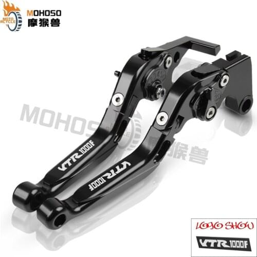 Motorcycle Accessories CNC Aluminum Folding Extendable adjustable Brake Clutch Lever VTR1000F VTR 1000F VTR100FV/FW/FX/FIRESTORM