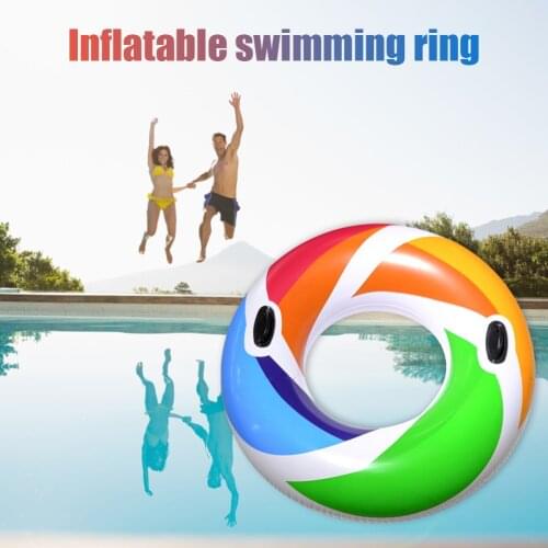 Whirlwind Swimming Ring with Handle Inflatable Swimming Circle for Adults Swim Circle Inflatable Safety Swimming