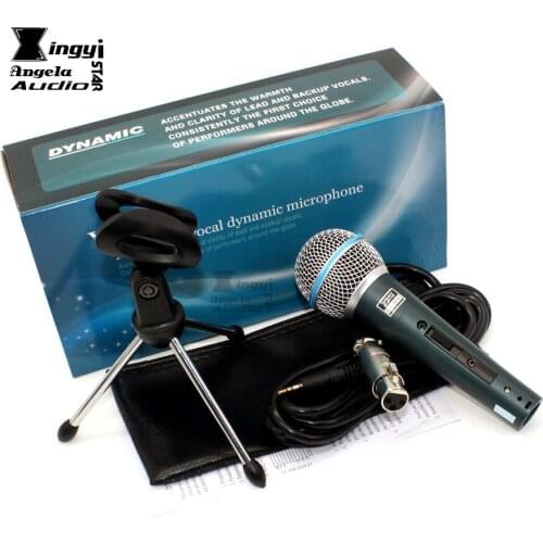 BT58A Desktop Tripod Holder Dynamic Wired Microphone Stand For PC Computer Sing BETA 58 BT 58A Switch Karaoke Mic With 3 m Cable