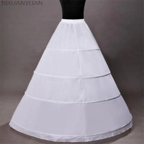 NIXUANYUAN Hot Sale 4 Hoops Ball Gown Wedding Accessories Slips Crinoline Petticoats For Wedding Dress Underskirt