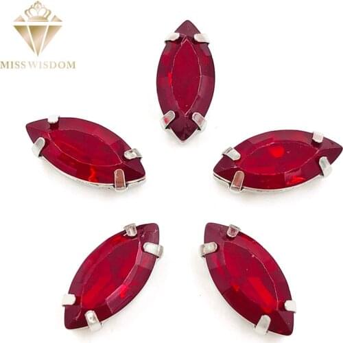 NEW Matt Dark red opal Horse eye sew on rhinestones flatback Resin Leaf shape loose rhinestones DIY garment Accessories