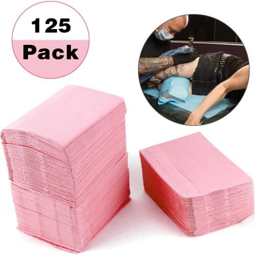 5/125Pcs Tattoo Supplies Disposable Clean Pad Permanent Makeup Tablecloth For The Tattoo Accessories Absorbent Waterproof Paper