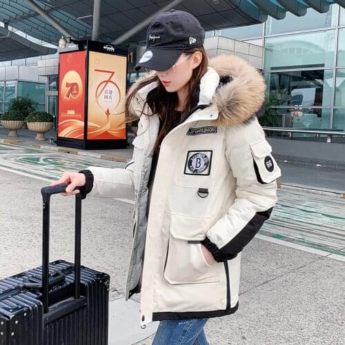 2020 Winter Thick Long Parkas Women Safari Style Jacket Korean Style Hooded With Fur Collar Plus Size Printed Casacas Para Mujer