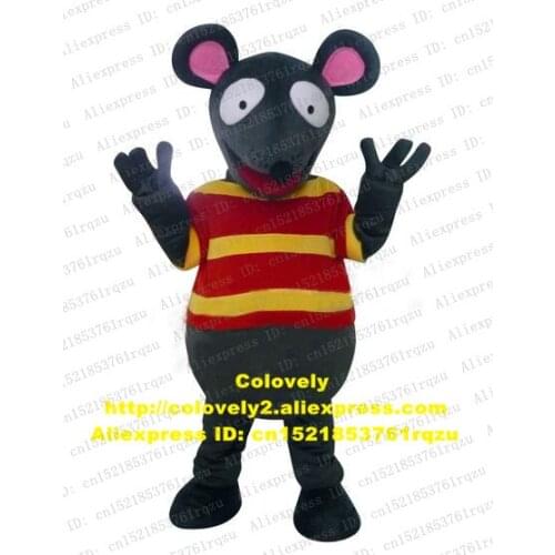 Field Mouse Wild Rat Mice Gopher Vole Mascot Costume Adult Cartoon Character Very Big Eyes But Eyeballs Very Small zz4344