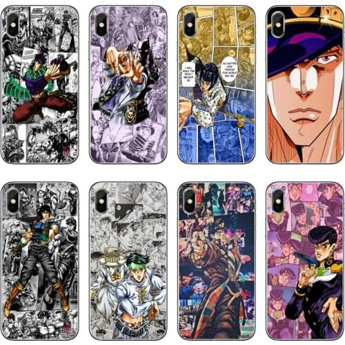 Adventure JoJo Anime Transparent Phone Case For iPhone 12 11 Pro Max Mini XS Max XR X 8 7 Plus 6 6S Plus 5 5S SE 2020