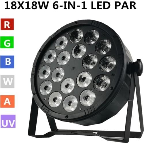 RGBWA+UV 6-in-1 LED PAR 18X18W PAR Light / disco light,par led professional dj equipment