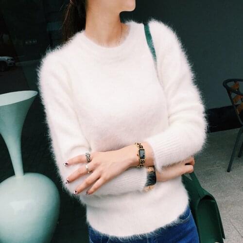 2020 Women Sweaters and pullovers Pure Mink Cashmere Knitted Pullover ladies sweater Free Shipping TBWA645