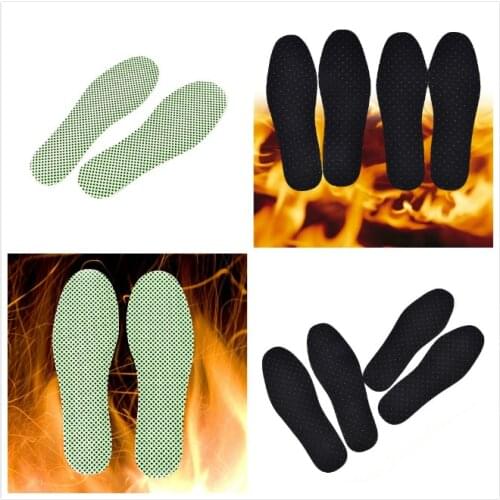 1Pair Winter Soles Natural Tourmaline Self-heating Insoles For Footwear Heated Self-heating Insoles Warm Reflexology Insoles