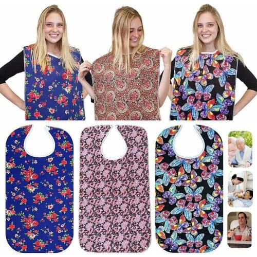 1 Pcs Large Waterproof Aprons Adult Mealtime Bibs Clothes Bib Cook Protector Tool 78x44cm Easy On/off Apron Hot Sale