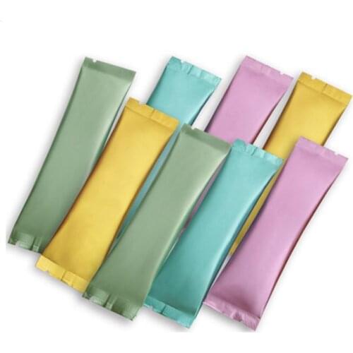 2000pcs/lot Small Colorful Aluminum Foil Open Top Bag Coffee Fruit Powder Liquid Trial Packaging Bag Heat Sealing Bags SN3116