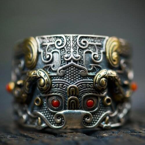 2020-7 New Rings For Men Retro Ring Punk Hip hop Ring Band Rings Brand Fashion Jewelry Male NO333