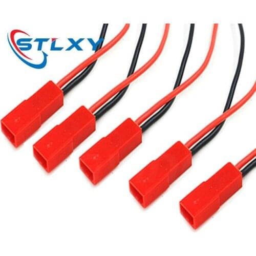 5PCS JST 2Pins Plug Male Female Wire Connector 2.54MM 24AWG Copper Wire Cable Line Adapter 10/15CM